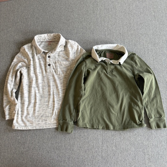 Boys long sleeve polo/Henley collared shirts – size extra small, 4/5 - Picture 1 of 5